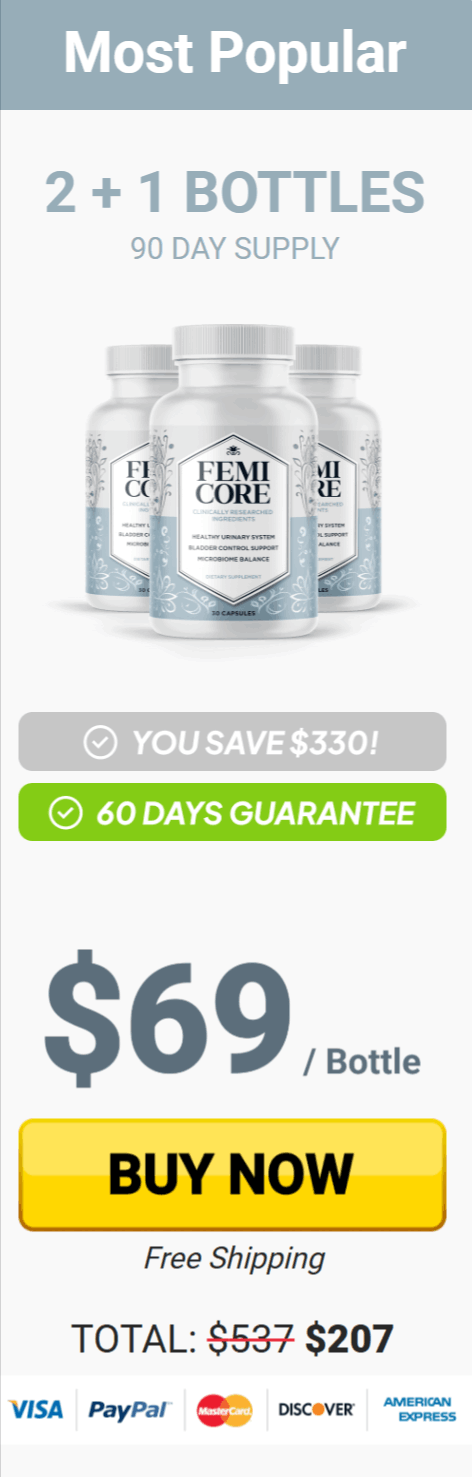 FemiCore price 3 bottle